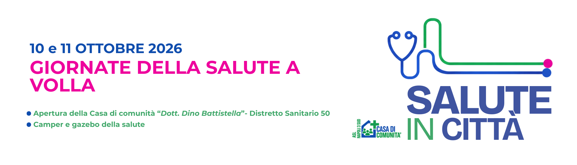 <p>Iniziativa Salute in Città e inaugurazione Casa di Comunità di Volla</p> - 