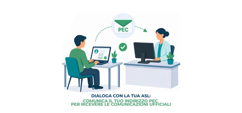 Dialoga con la tua ASL: comunica il tuo indirizzo PEC per ricevere le comunicazioni ufficiali
