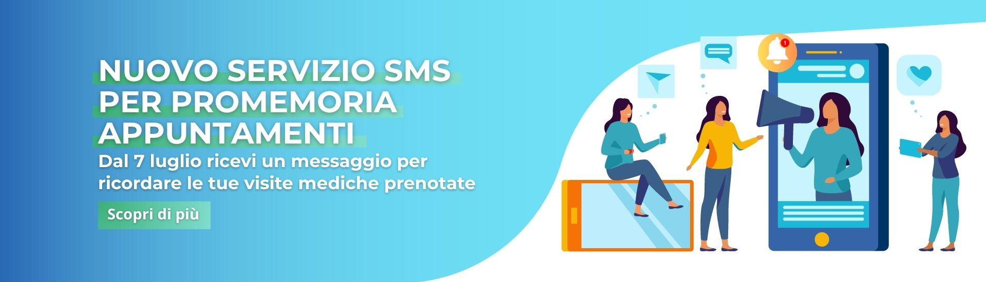 <p>Attivazione servizio SMS di promemoria appuntamento</p>