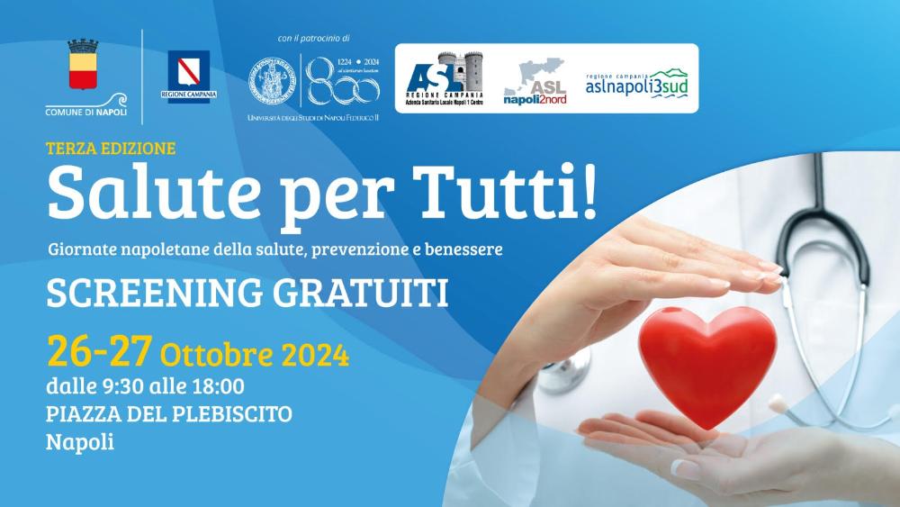 Prevenzione, l’Asl Napoli 3 Sud alle Giornate Napoletane della Salute